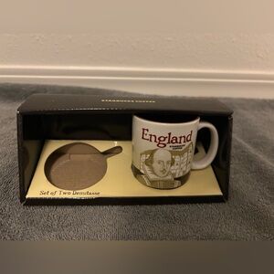Starbucks England Demitasse Mug - White and Red NIB